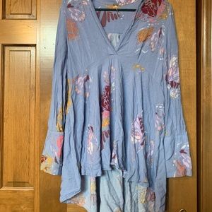Free People purple floral tunic top